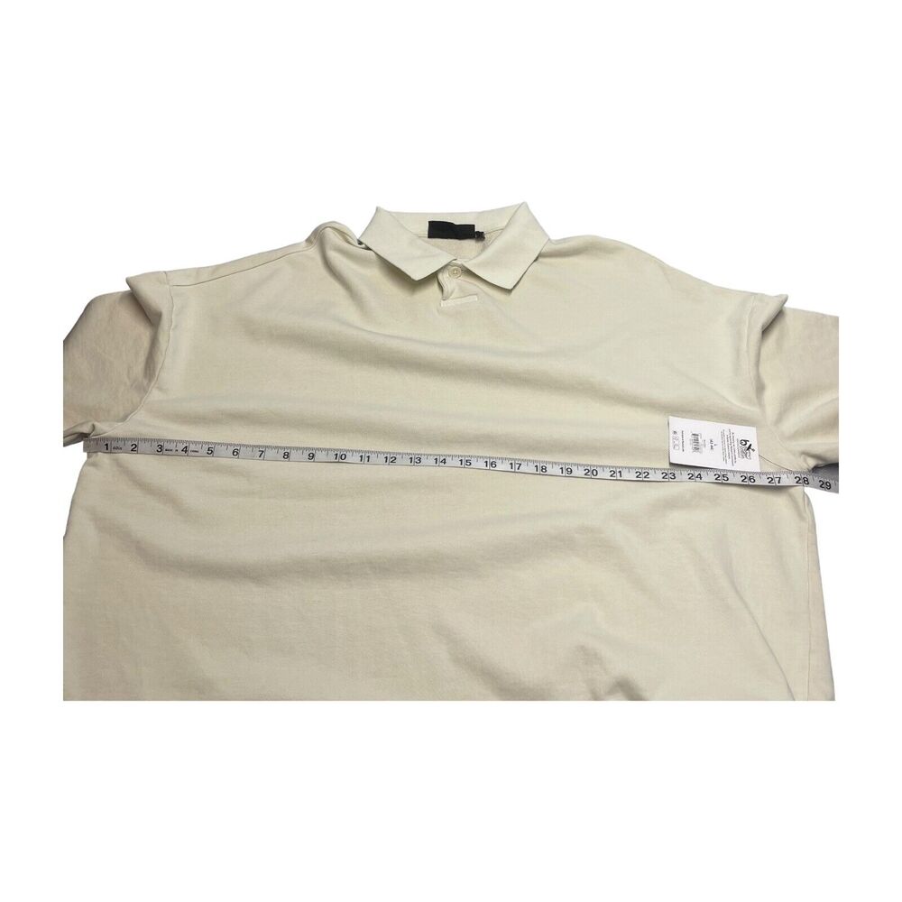 No Boundaries Polo Shirt Men's L (42-44) Light Birch Oversized Fit Short Sleeve - Picture 4 of 9
